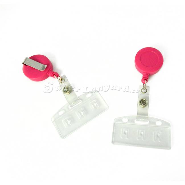  Frost half-card holder with a hot pink badge reel-DBH015R-HPK 