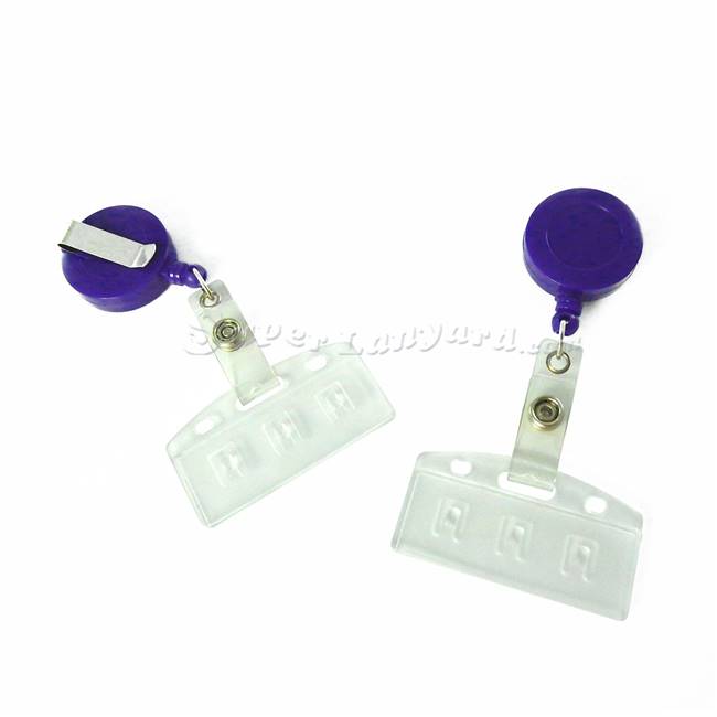  Frost half-card holder with a purple badge reel-DBH015R-PRP 
