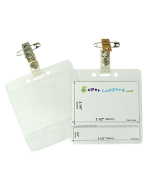 Name Tag Holder with A ID Strap Pin clip-HHB103T