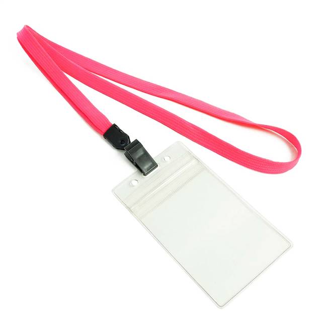  Hot Pink Id Lanyard 