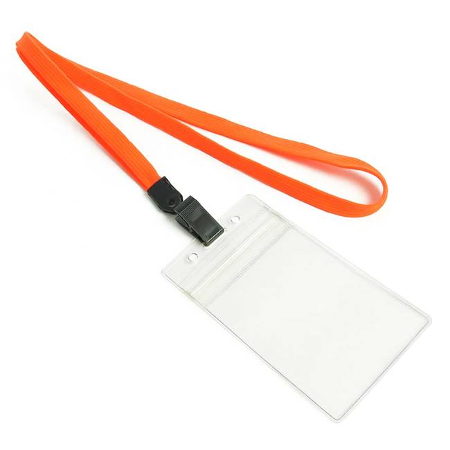  Neon Orange Id Lanyard 