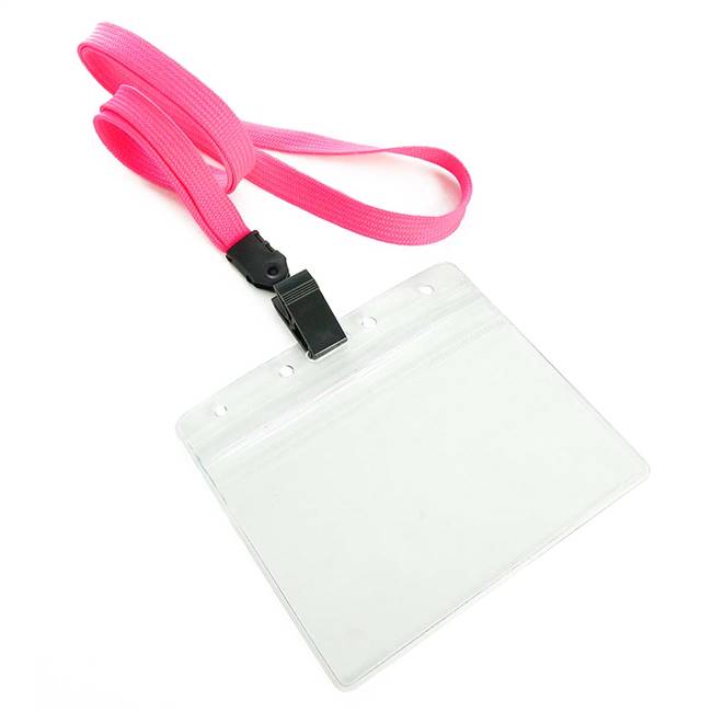  Hot Pink Id Lanyard 