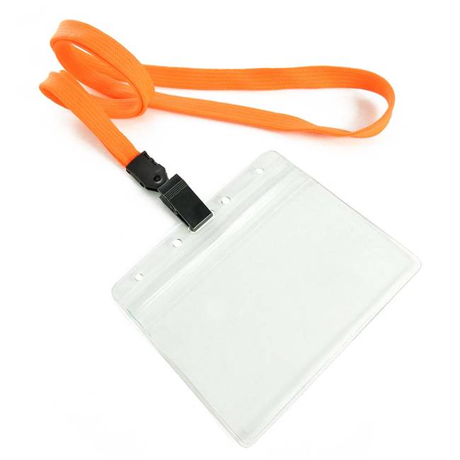  Neon Orange Id Lanyard 