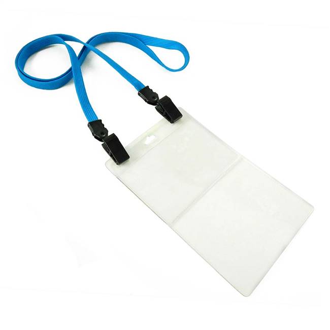  Blue Double Clip Lanyard 