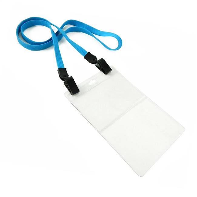  Light Blue Double Clip Lanyard