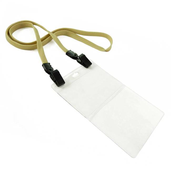  Light Gold Double Clip Lanyard 