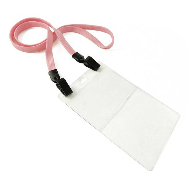  Pink Double Clip Lanyard 