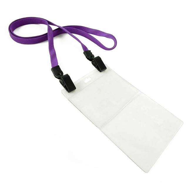  Purple Double Clip Lanyard 