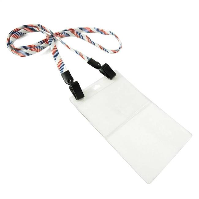  Patriotic Pattern Double Clip Lanyard 