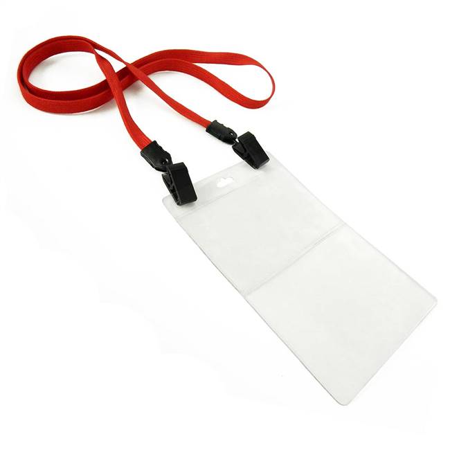  Red Double Clip Lanyard 