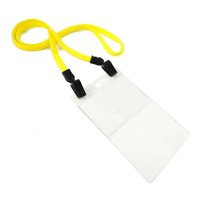  Yellow Double Clip Lanyard 