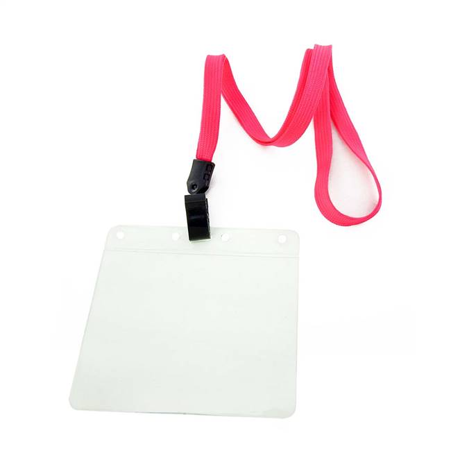  Hot Pink Clip Lanyard 