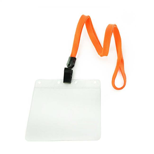  Neon Orange Clip Lanyard 