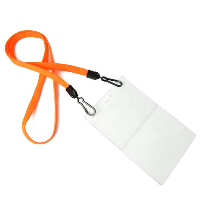  Neon Orange Double Hook Lanyard 