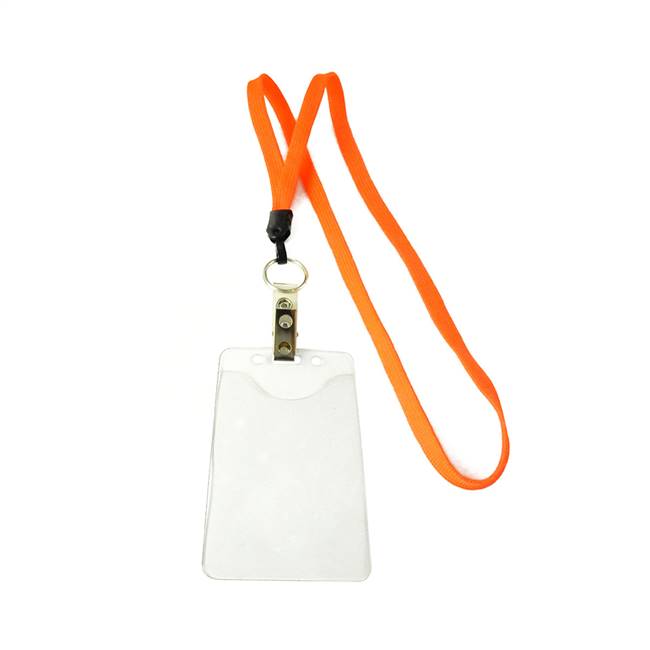  Neon Orange Key Ring Lanyard 