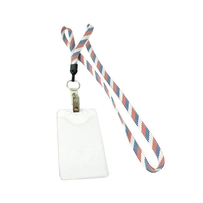 Patriotic Pattern Key Ring Lanyard 