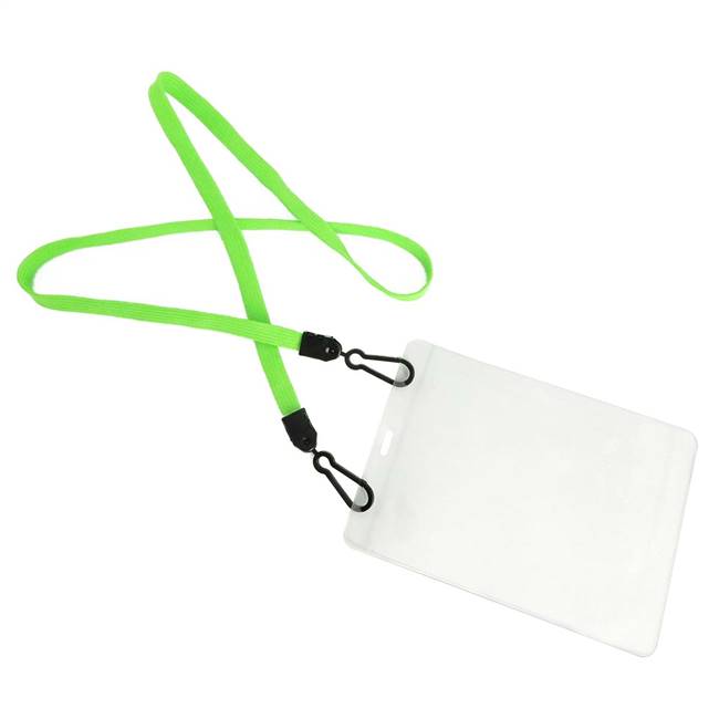  Lime Green Double Hook Lanyard 
