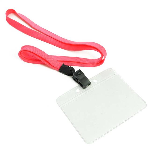  Hot Pink Id Lanyard 