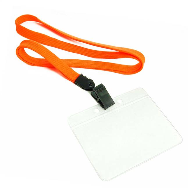  Neon Orange Id Lanyard 