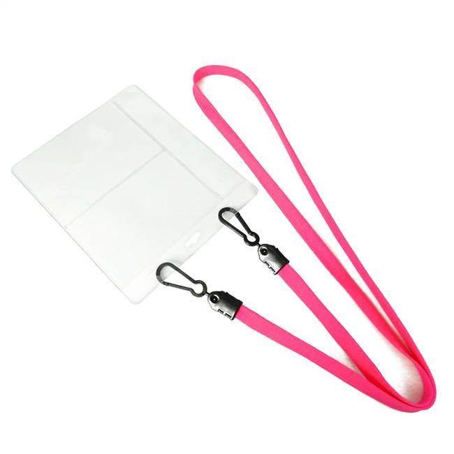  Hot Pink Double Hook Lanyard 