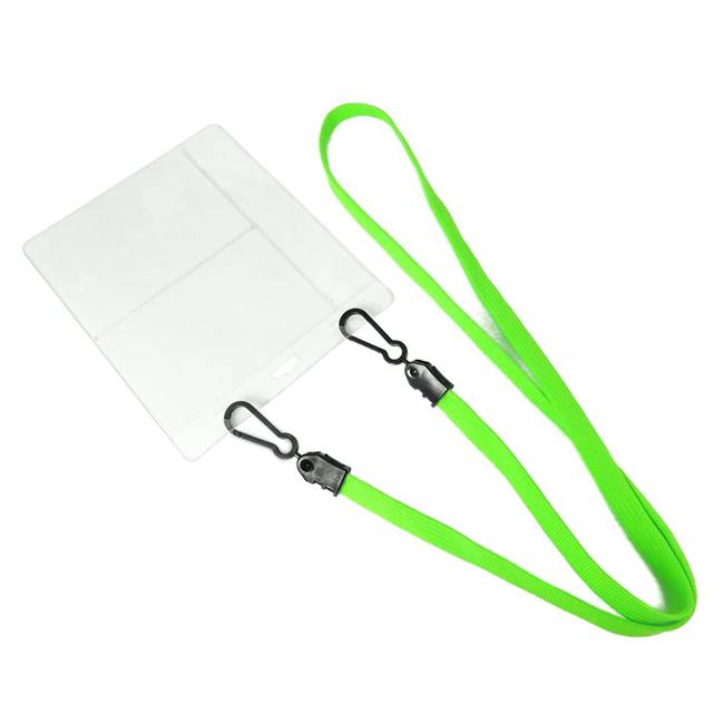  Lime Green Double Hook Lanyard 