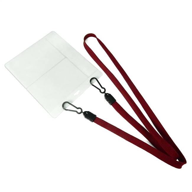  Maroon Double Hook Lanyard 