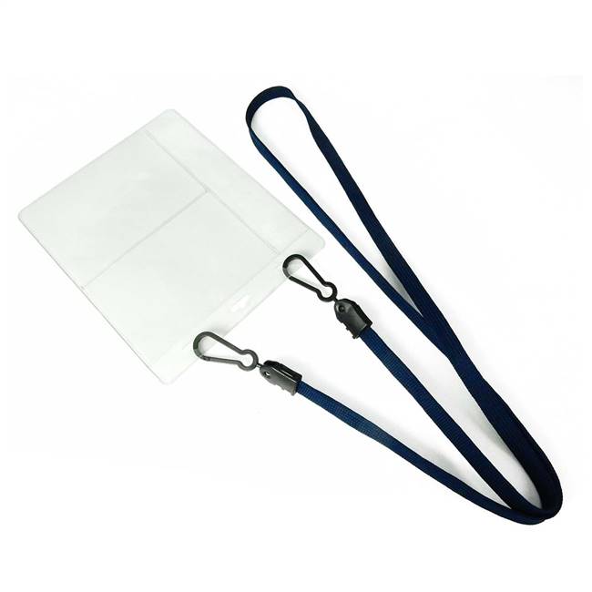  Navy Blue Double Hook Lanyard 