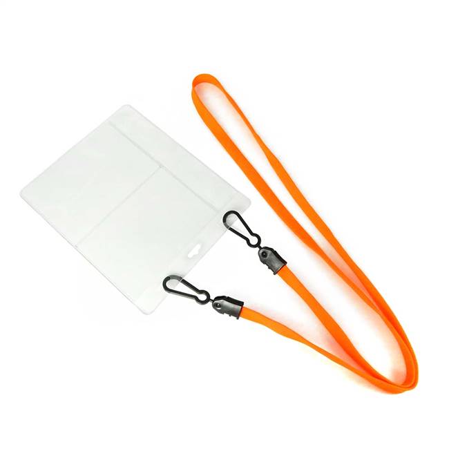  Neon Orange Double Hook Lanyard 