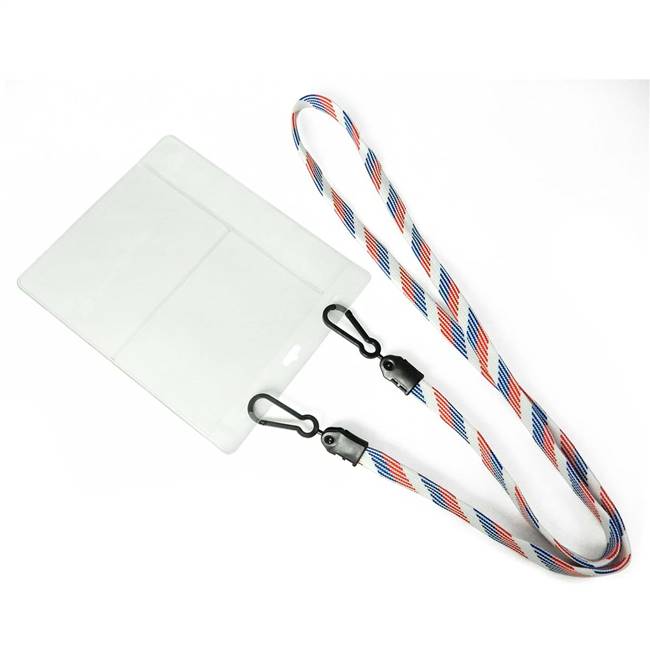  Patriotic Pattern Double Hook Lanyard 