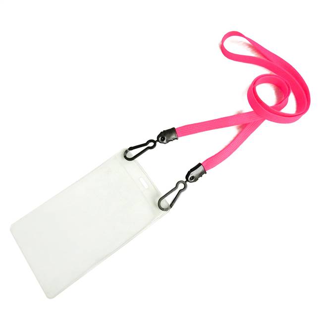  Hot Pink Double Hook Lanyard 
