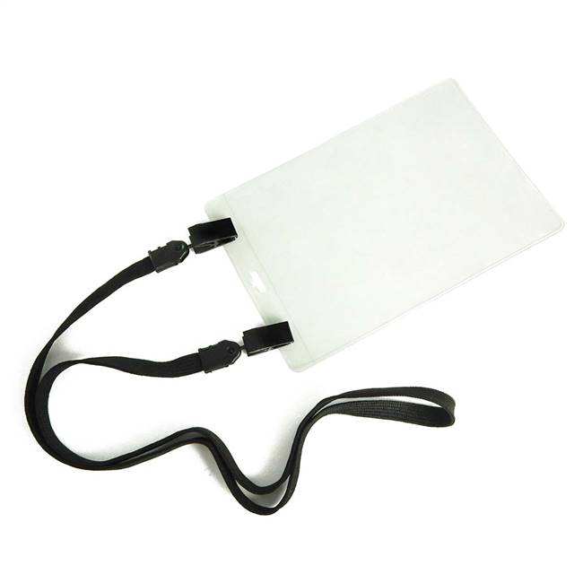  Black Double Clip Lanyard 