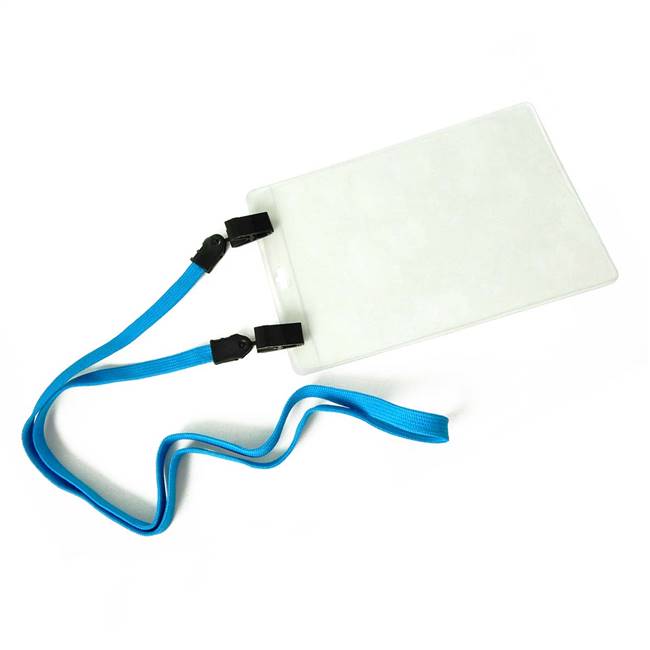 Blue Double Clip Lanyard 