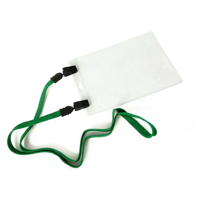  Green Double Clip Lanyard 