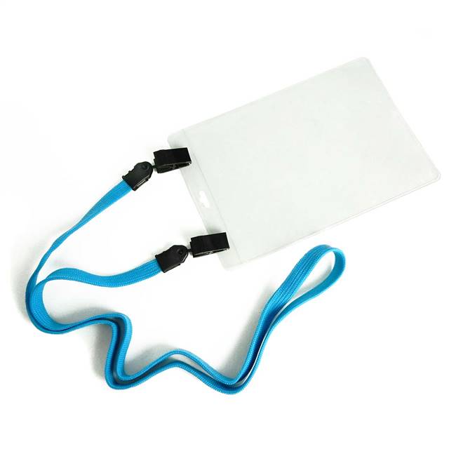  Light Blue Double Clip Lanyard