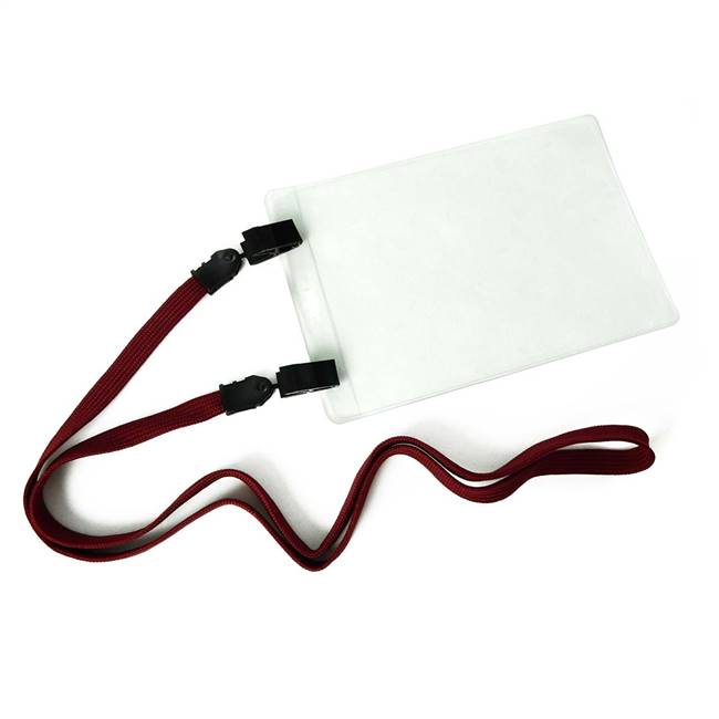  Maroon Double Clip Lanyard 