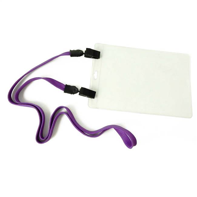  Purple Double Clip Lanyard 