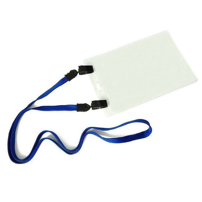  Royal Blue Double Clip Lanyard 