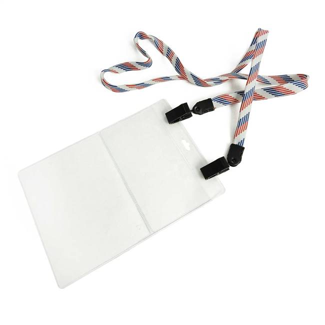  Patriotic Pattern Double Clip Lanyard 