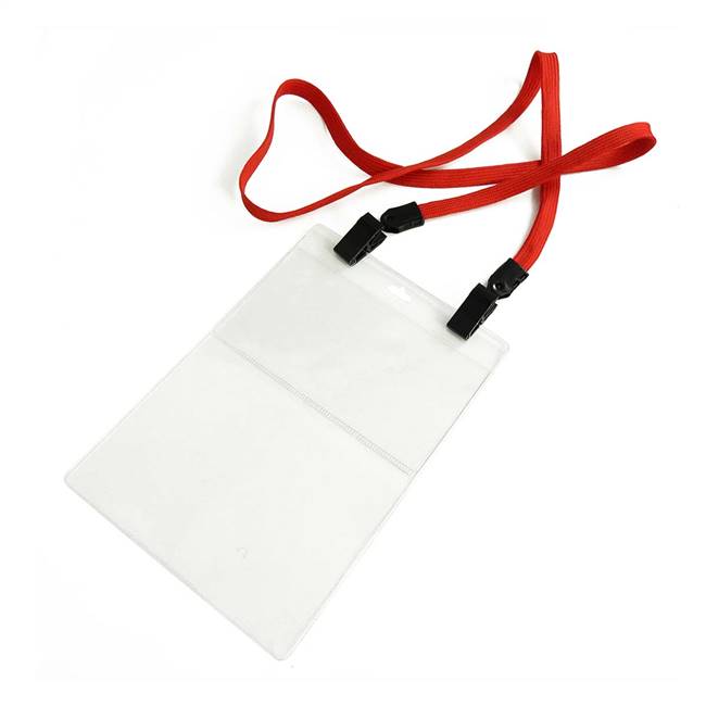  Red Double Clip Lanyard 