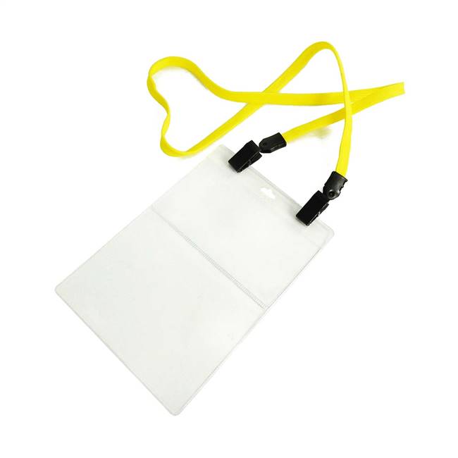 Yellow Double Clip Lanyard 