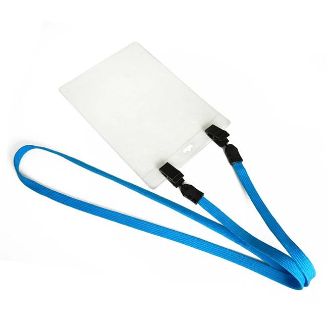  Blue Double Clip Lanyard