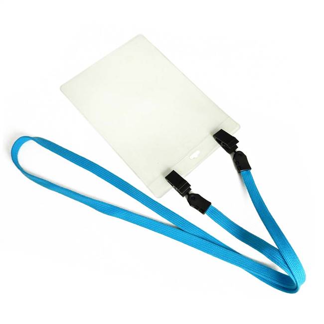  Light Blue Double Clip Lanyard