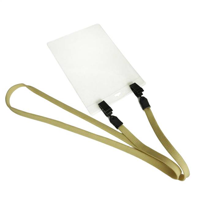  Light Gold Double Clip Lanyard 