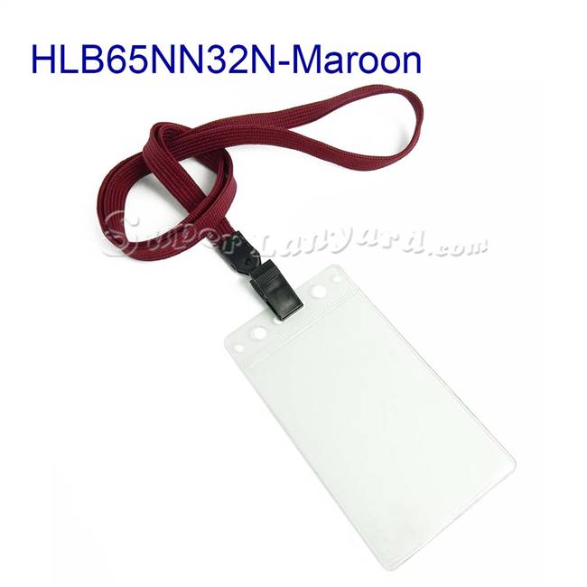  Maroon Double Clip Lanyard 