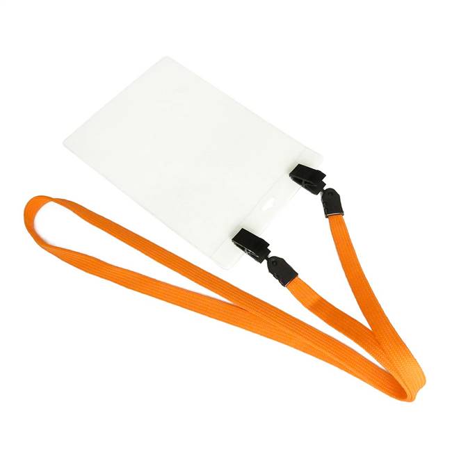  Orange Double Clip Lanyard 