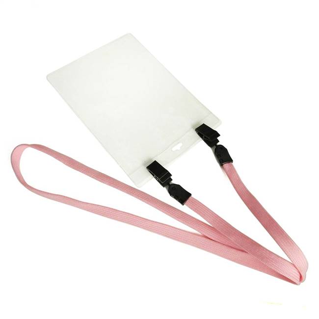  Pink Double Clip Lanyard 