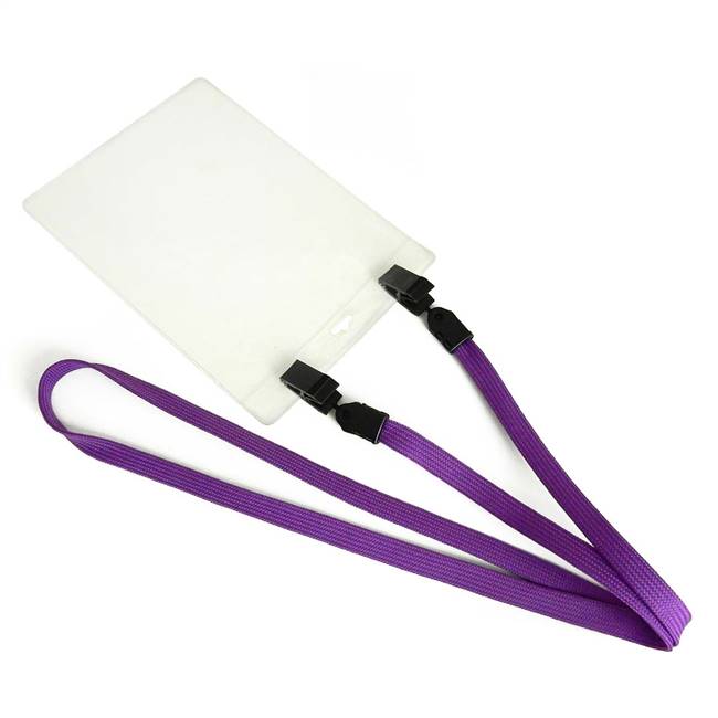  Purple Double Clip Lanyard 