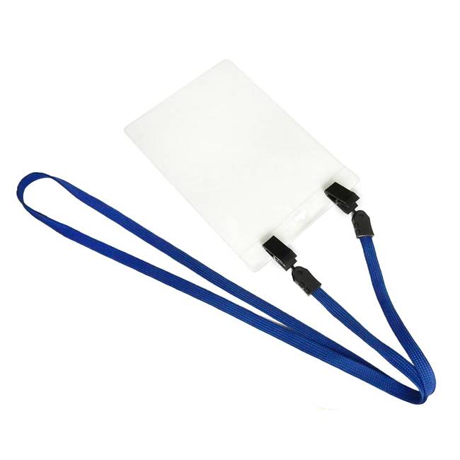  Royal Blue Double Clip Lanyard 