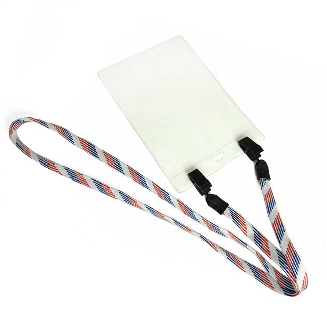  Patriotic Pattern Double Clip Lanyard 