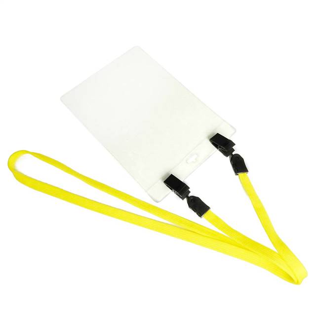  Yellow Double Clip Lanyard 
